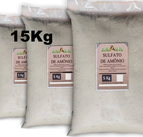 Fertilizante Sulfato De Amônio 15 Kg Adubo 100% Soluvel
