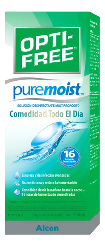 Opti-free Pure Moist Solucion Desinfectante Humectante 300ml
