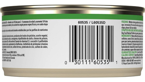 Royal Canin Starter Mousse 24 Latas 145gr Cachorros