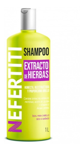 Shampoo De Hierbas Cabello Seco Dañado Nefertiti