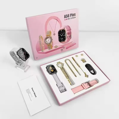 Smart Watch Reloj Y Set De Joyería A58 Plus