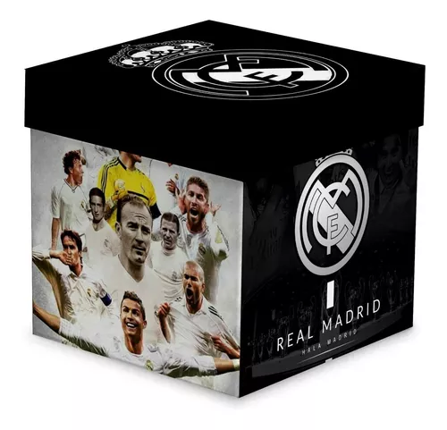 Real Madrid Caja De Madera Para Regalo Futbol Temática
