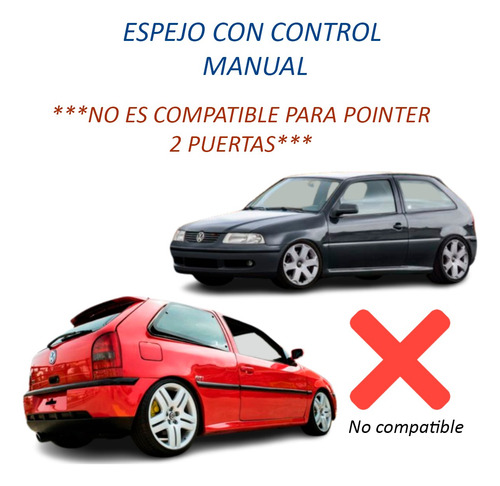 Espejo Pointer Pickup 2009 2010 C/control Neg Liso Izq