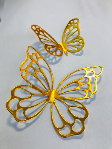 65 Mariposas Troqueladas Metalizadas Decoración Eventos