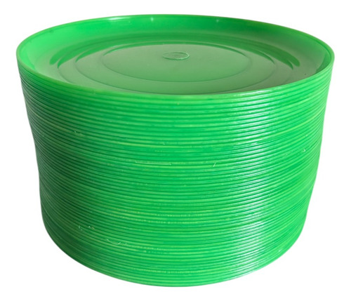 Plato Taquero 50 Piezas De Un Solo Color Calidad Verde Plato Taquero Verde