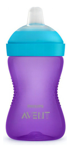 Vaso Avent Boquilla Blanda Antimordidas 300 Ml. 9+ Meses Morado