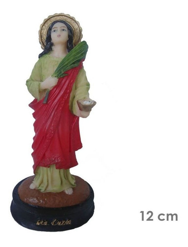 Estátua Santa Luzia 12cm Resina