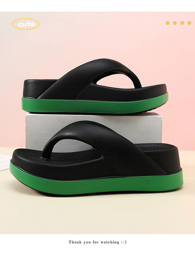 H Zapatillas De Playa Informales Para Mujer Con Suela Gruesa