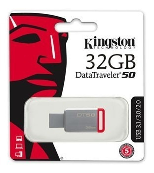 Memoria Usb 32gb Kingston Dt50/32gb Metalica 3.0