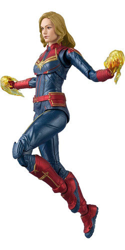 Figura De Acción Shf Marvel Avengers Captain Marvel Bjd De J