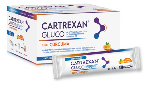 Cartrexan Gluco.  Sticks X15 U. Glucosamina Potásica Cúrcuma