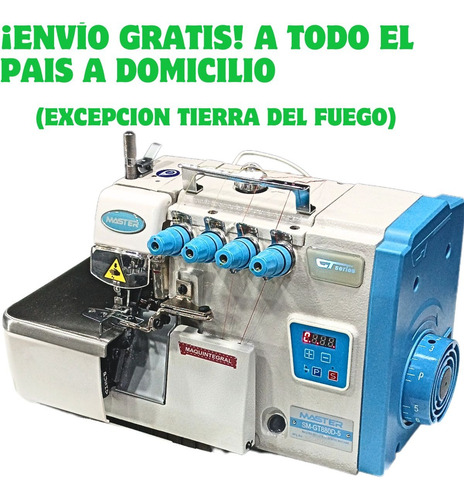 Envio Gratis Overlock 5 Hilos Industrial Motor Bajo Consumo Blanco