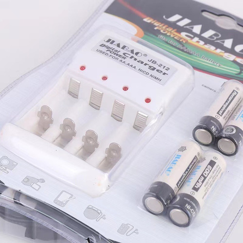 Aa Aaa Cargador De Pilas Baterias + 4 Pilas Aa Recargables