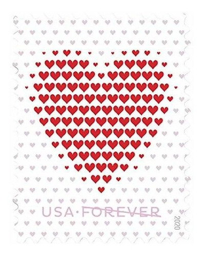 Made Of Hearts Hoja De 20 Forever First Class Postage S...