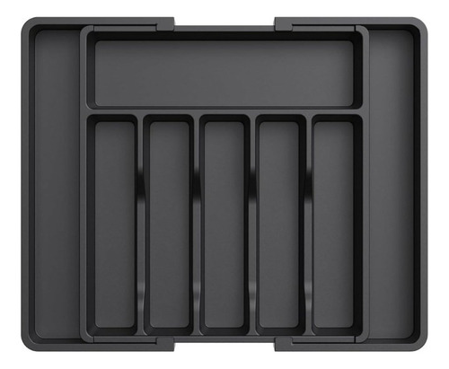 8 Compartimentos Bandeja Extensible Para Cajone De Cocina Negro