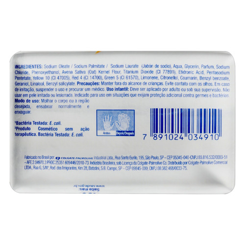 Imagem 4 de 4 de Sabão em barra Protex Antibacteriano Aveia de 85 g
