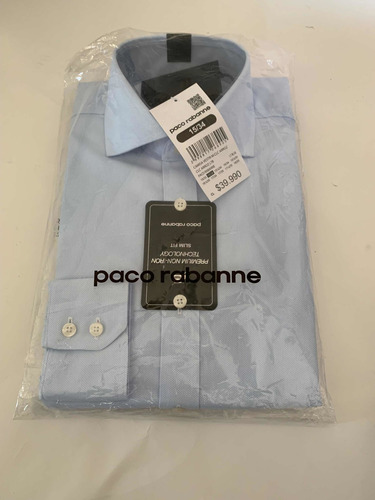 Camisa M Clc Arroz Ltb Paco Rabanne 15 1/2 34 Slim Fit