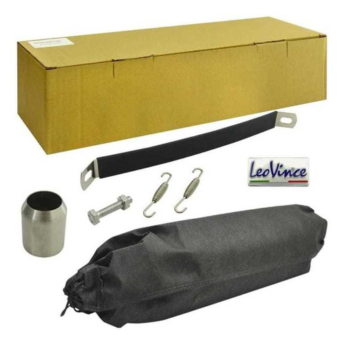 Escape Tronador Para Moto Leo Vince 34cm Metálico Inoxidable
