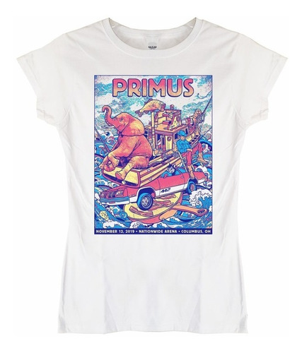 Polera Mujer Primus Live In Columbus Rock Abominatron