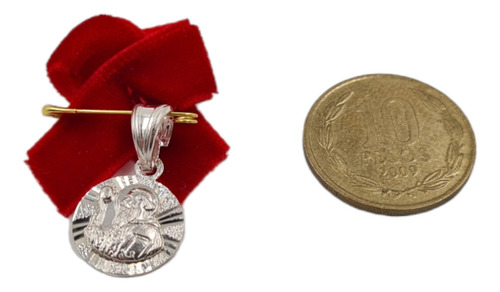 Imagen 4 de 5 de Medalla De San Benito De Plata 925 Para Bebé