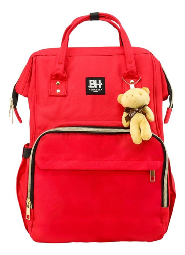 Bolsa Mochila Maternidade Impermeável Bebê Menino Menina Cor Vermelho