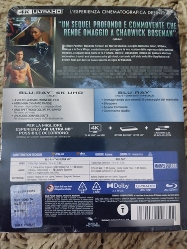 Steelbook Blu Ray 4k Pantera Negra Wakanda Forever Lacrado