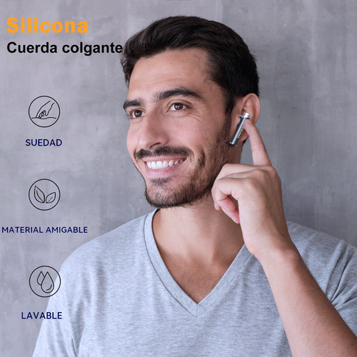 Onikuma T18 Auriculares inalámbricos para juegos con Bluetooth 5.3, cable de silicona y 3 tamaños de tapones para los oídos