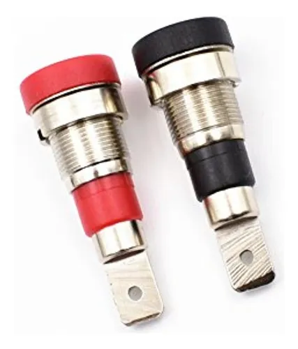 10 Piezas Negro Y Rojo 4 Mm Banana Jack Socket Hembra Adapta
