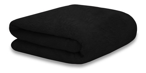 Cobertor Manta Soft Solteiro 1 Corpo Antialérgica Cor Preto