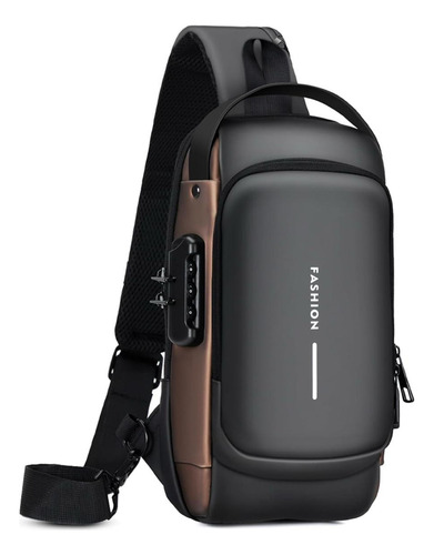 Mochila Antirrobo Impermeable Usb Con Candado - Morral Marrón Claro