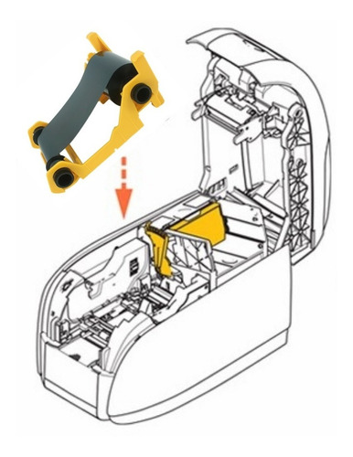 Ribbon Zebra 800033-801 Mono/black-para Zxp3 - 1000 Imagens