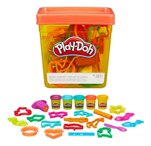 Play Doh Juego De Masas Balde Con 20 Piezas