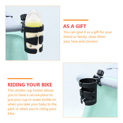 Portavasos Para Cochecito De Bebé Con Abrazadera Ajustable,