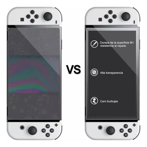 2 Micas De Cristal Templado 9h Para Nintendo Switch Oled