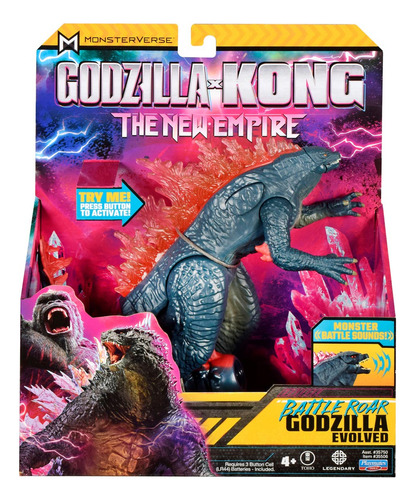 Boneco Godzilla Evoluído De 17cm Com Som - Godzilla Vs Kong