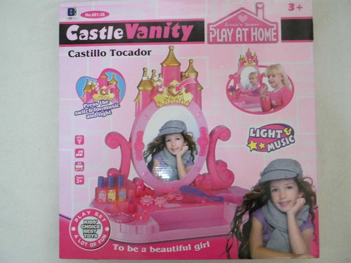 Imagen 3 de 3 de Peinadora Tocador Para Niñas Juguete Luces Musica