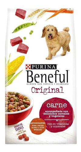 Alimento Beneful Croquetas Perro  Purina Beneful Original Carne para perro adulto todos los tamaños sabor carne en bolsa de 22.7kg