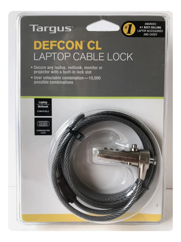 Guaya Seguridad Para Pc Targus Defcon Cl Laptop Cable Lock