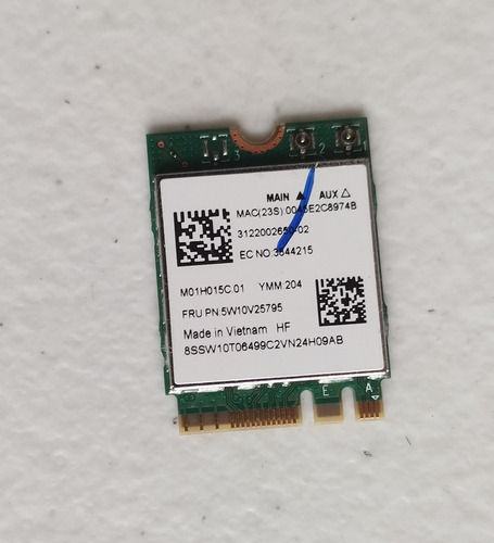 Tarjeta Wifi Realtek Rtl8822ce Laptop Lenov Ideapad 3 15itl6 (Usado)