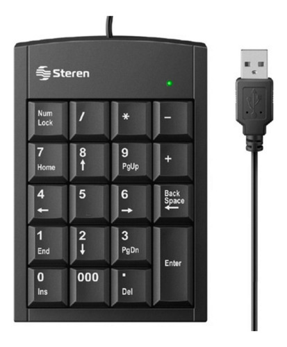 Teclado Numérico Steren Cableado Usb Com-625