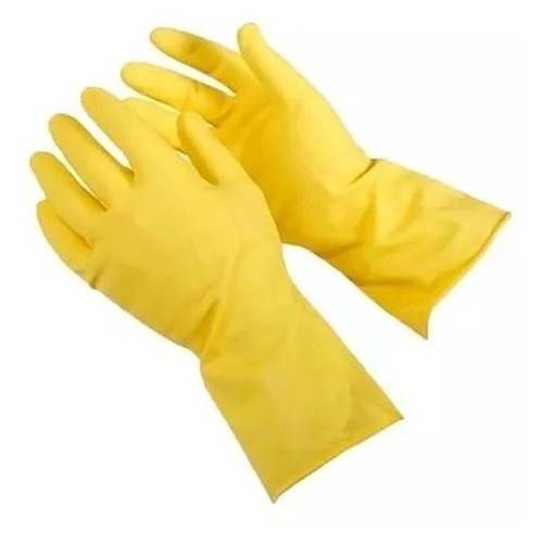 Guantes Domésticos Color Amarillo -talla L M S Pack 12 Unid