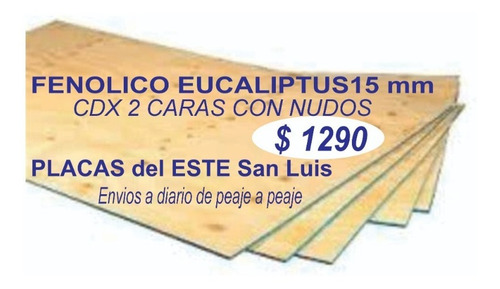 Imagen 3 de 3 de Chapon Fenolico Euca 12 Mm Cdx Mejor Precio Placas Del Este