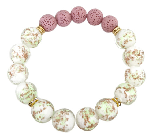 Artsy Crafts Glow In The Dark Beads Bracelet, White Rose Fir