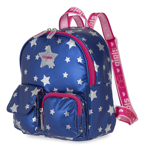 Bolsa Niñas Backpack Cloe Aladril Mediano Color Azul