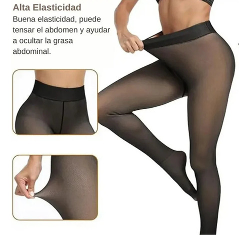 Medias Termicas Malla Afelpada Leggins Polar Dama Invierno