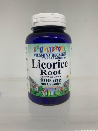 Imagen 1 de 1 de Licorice Root 900mg - 200 Cap Vitamins Because