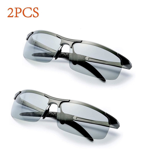 2 Gafas De Sol Polarizadas Para Hombres, Antirreflejos Uv, R