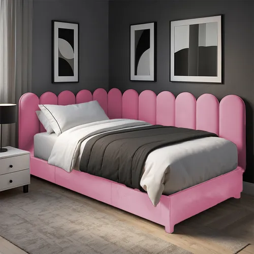 Cabeceira Estofada L Cama Solteiro 45x20cm Nuvem -15 Módulos