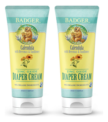 Badger - Crema De Paales De Xido De Zinc, Calndula Con Cera