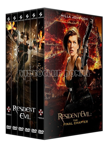 Resident Evil Saga Completa Dvd 6 Peliculas Latino Coleccion